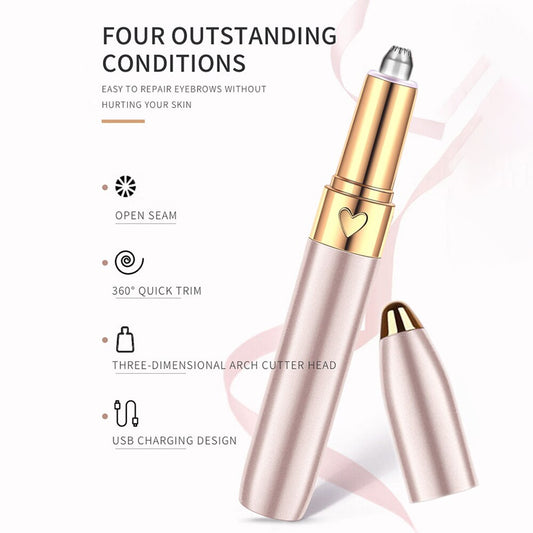 Electric Trimmer Eyebrow Hair Remover for Women Epilators Lipstick Brows Pen Hair Remover Shaver Razor Finishing Painless eprolo