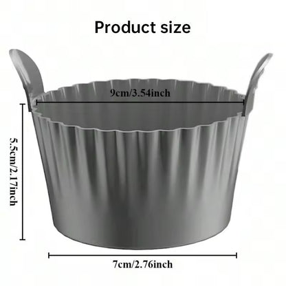 4-6 reusable silicone air fryer liners & baking cups – non-stick kitchen tools for eggs, cakes, meatballs. eprolo