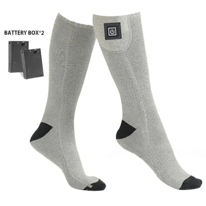 Winter Electric Heating Socks With Battery Box Rechargeable Anti-Cold Men Thermal Heated Foot Warmer Outdoor Camping Ski Sports - Smart Savvy
