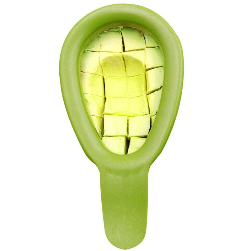 Avocado Slicer Melon Fruits Vegetable Cutter Stainless Steel Kitchen Hand Tool Gadgets Dice Cube eprolo