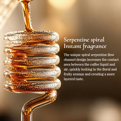 Spiral Cooling Pour-Over Coffee Filter Holder, Ins-Style Americano Dripper Stand with Spiral Chilling Design eprolo