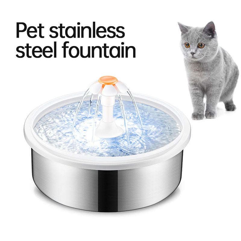 Stainless Steel Pet Fountain Large Capacity Water Circulation Drinking Water Dispenser Silent Water Feeder Pet Water Dispenser eprolo