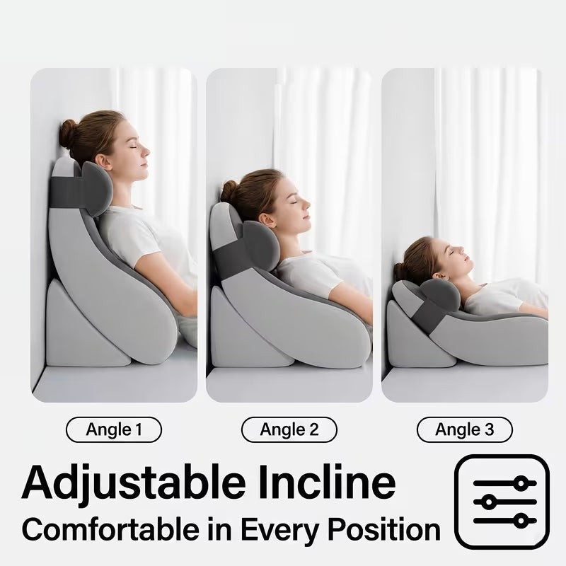 Large Memory Foam Reading Pillow - Adjustable Bed Backrest for Gaming, TV, Work & Relaxation eprolo