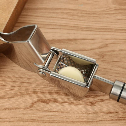 Durable Stainless Steel Garlic Press Crusher Squeezer Masher Home Kitchen Mincer Tool Silver eprolo