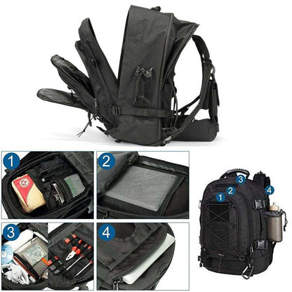 65L Men's Outdoor Tactical Backpack: large - capacity, ideal for hiking, camping, and travel. A military - style rucksack - Smart Savvy