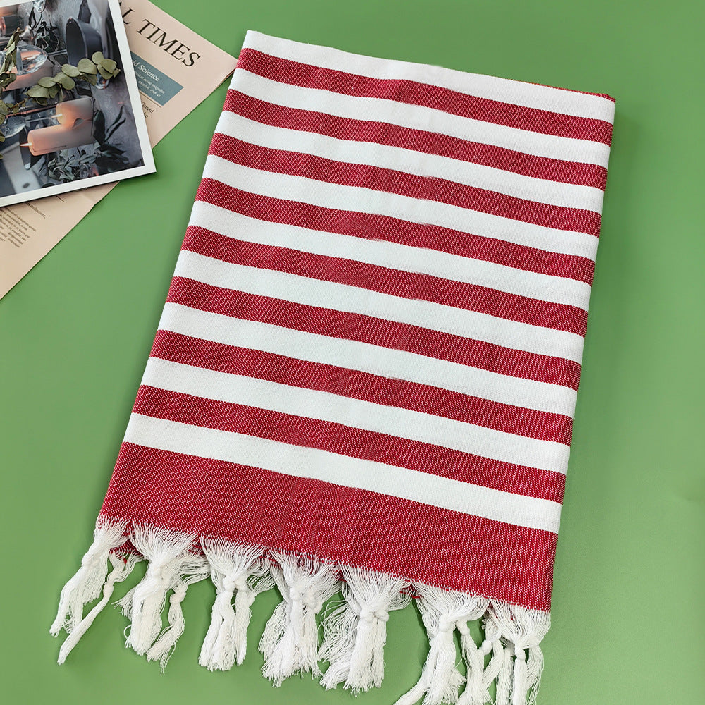 Turkish Beach Towel Striped Fringe Quick-Dry Large Size Cotton Bath Towel Multiple Styles Wholesale eprolo