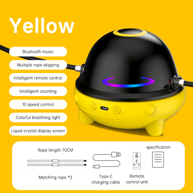 Smart Rope Skipping Machine Smart Jump Rope Machine 10-level Speed Adjustment Led Seven-color Light Wireless Music Function eprolo