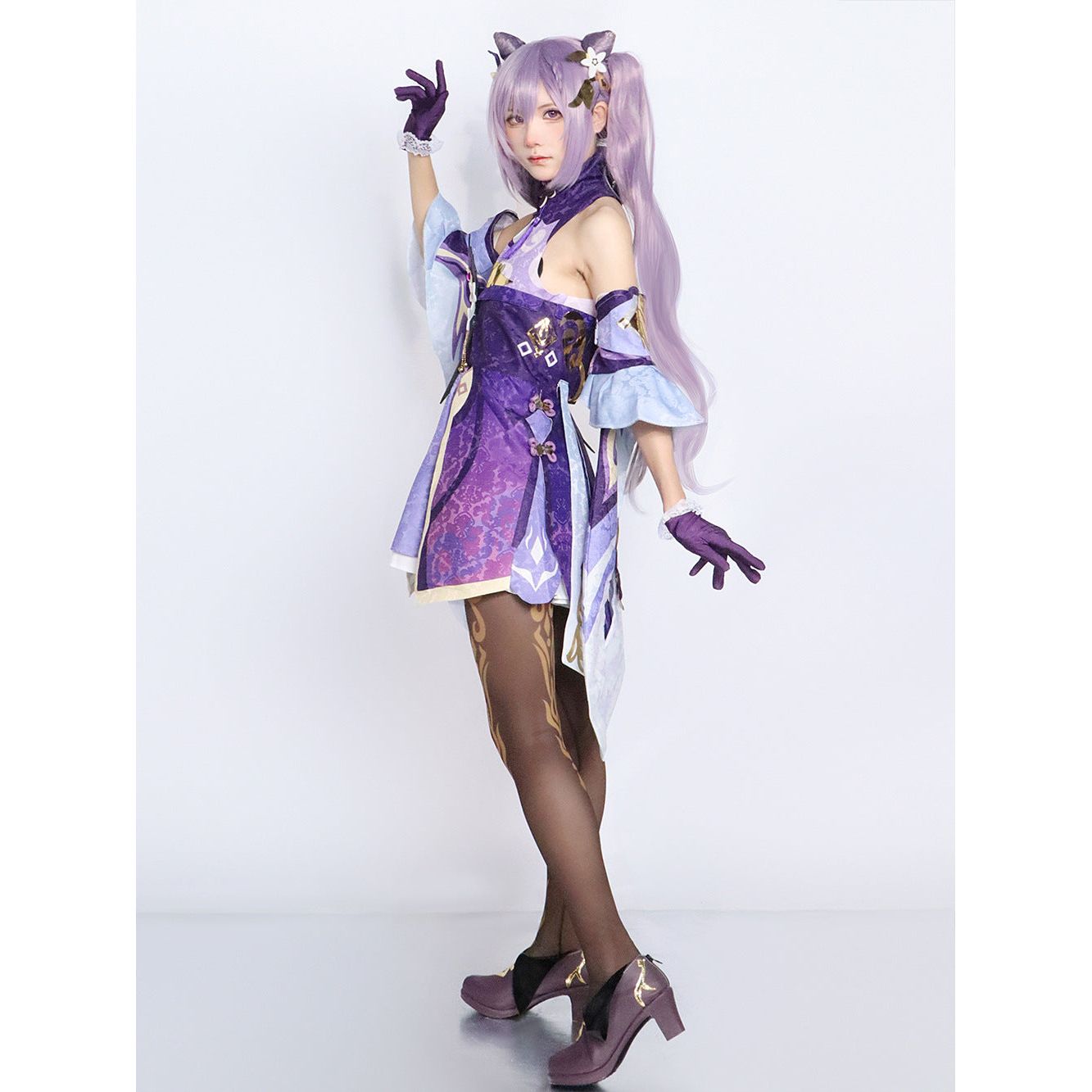 Genshin Impact cos clothing anime animation game suit Liyue seven star carved clear cosplay clothing matching shoes - Smart Savvy