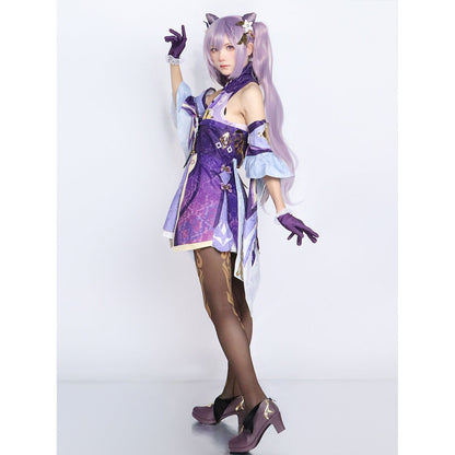 Genshin Impact cos clothing anime animation game suit Liyue seven star carved clear cosplay clothing matching shoes - Smart Savvy