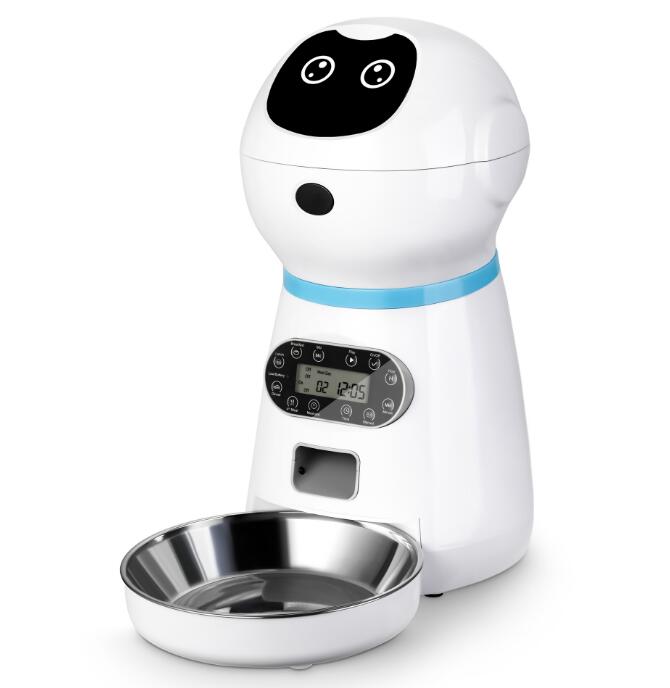 3.5L Automatic Robot Pet Feeder Pet Smart Feeder Stainless Steel Food Tray eprolo