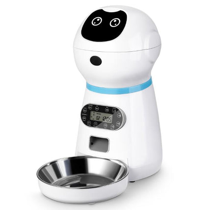 3.5L Automatic Robot Pet Feeder Pet Smart Feeder Stainless Steel Food Tray eprolo
