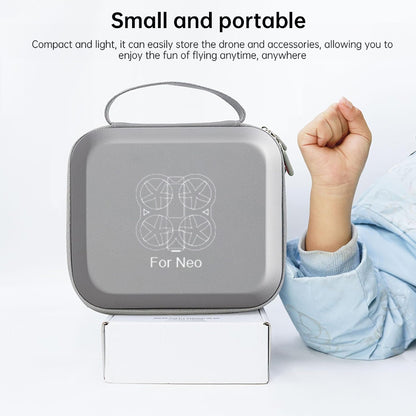 Protective grey hard case for DJI Neo. Two-way zipper, compact, for travel & protection. (Case only) - Smart Savvy