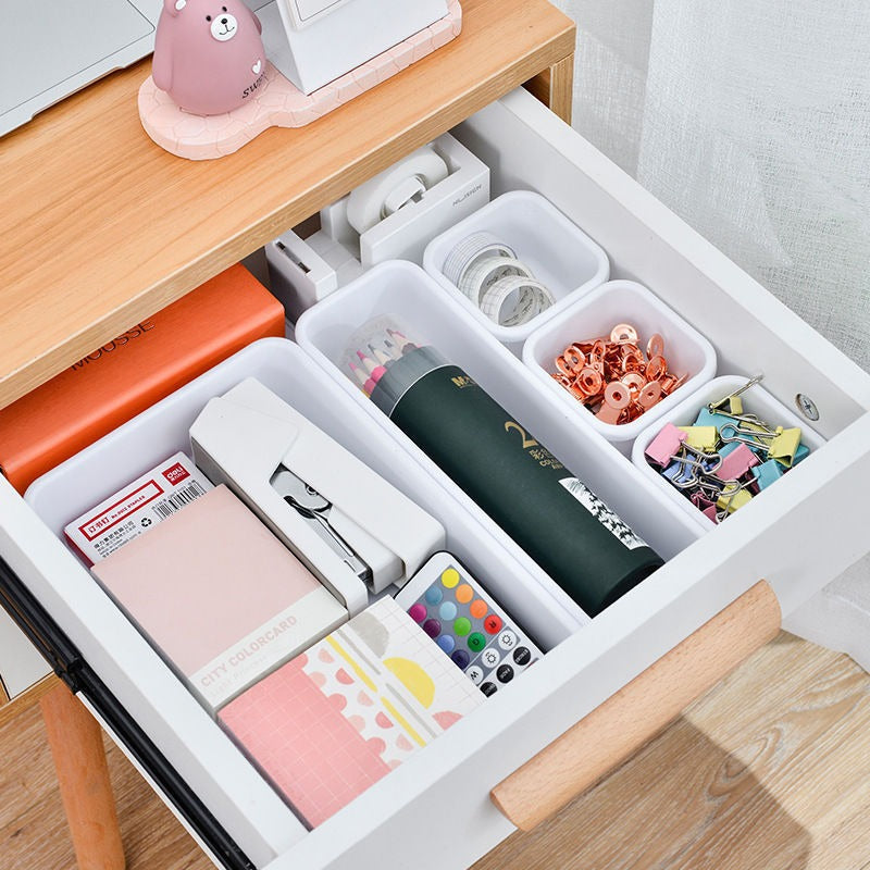 8pcs/set Adjustable Drawer Organizer Box Trays Make Up Cosmetics Sundries Divider Holder Kitchen Bathroom Closet Jewellery Box eprolo
