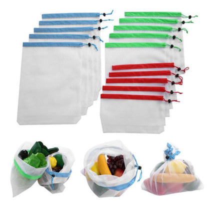 12pcs Reusable Mesh Produce Bags Washable Eco Friendly Bags for Grocery Shopping Storage Toys Fruit Vegetable Storage Bag eprolo
