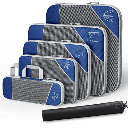Travel Compressible Storage Bag Storage Bag Set with Shoe Bag Mesh Visual Luggage Storage Organizing Storage Bag eprolo