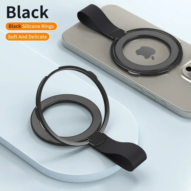Magnetic Cell Phone Ring Holder for MagSafe Magnet Stand with Strap for IPhone 13 14 15 Samsung Mac Safe Removable Grip Bracket eprolo