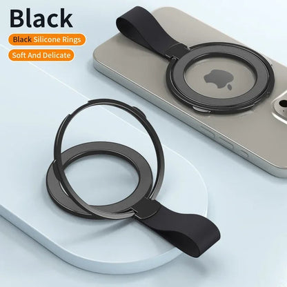 Magnetic Cell Phone Ring Holder for MagSafe Magnet Stand with Strap for IPhone 13 14 15 Samsung Mac Safe Removable Grip Bracket eprolo