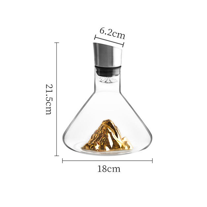 1500ML Hand - blown Crystal Wine Decanter with Built - in Aerator Pourer, ideal for red wine. - Smart Savvy