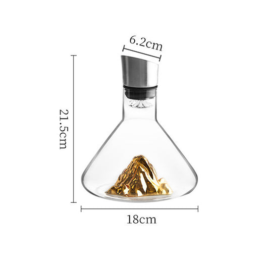 1500ML Hand - blown Crystal Wine Decanter with Built - in Aerator Pourer, ideal for red wine. - Smart Savvy