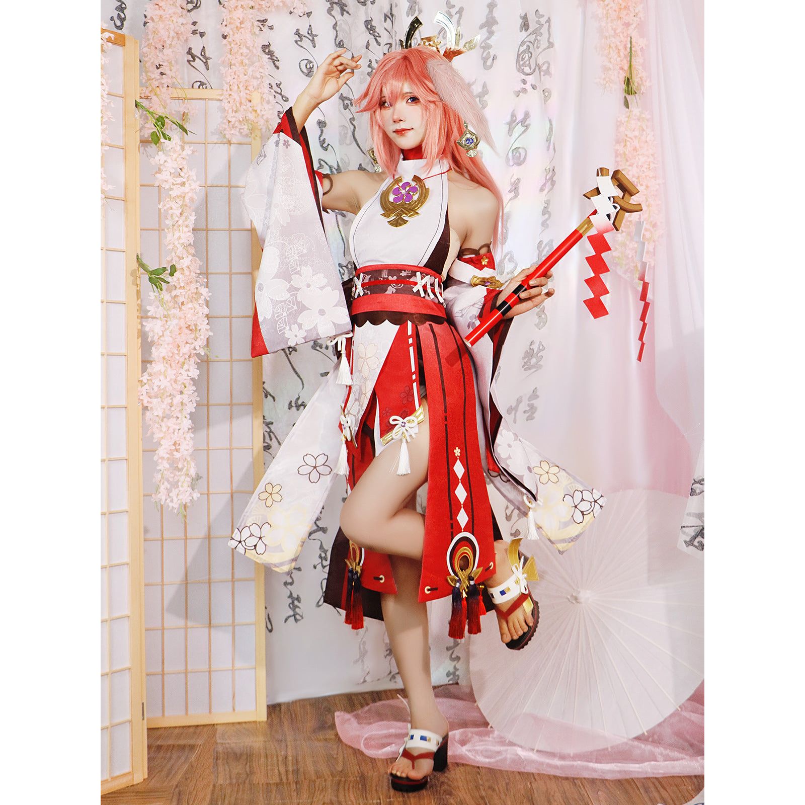 Genshin Impact Eight Gods Cosplay Costume Female Lightning General Eight Gods Anime COS server matching shoes - Smart Savvy