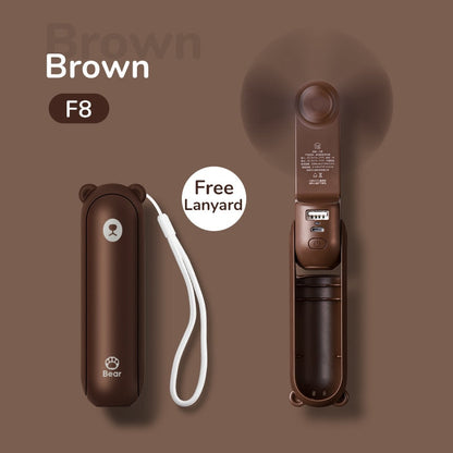 Portable Fan Mini Handheld Fan USB  Recharge Hand Held Small Pocket Fan with Power Bank Flashlight Feature eprolo
