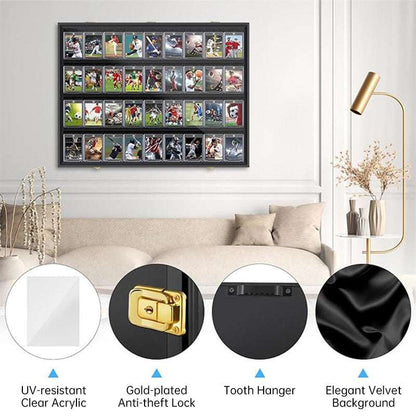 Large Sports Card Display Cases. Wooden, UV - protected acrylic fronts. For football, basketball, hockey cards - Smart Savvy