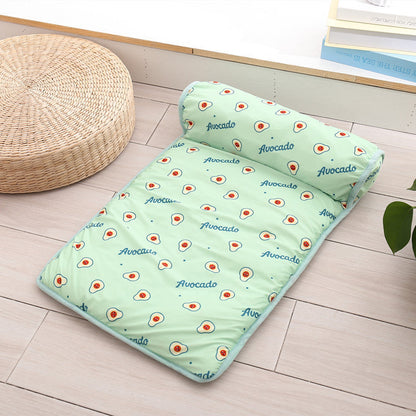 Cat dog pet ice pad summer autumn cooling heatstroke prevention sleeping mat fruit mat non-slip ice silk mat eprolo