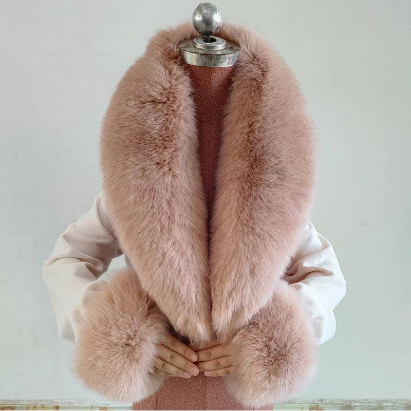Real Fox Fur Horn Collar Fashion Fur Decorative Collar Jewelry - Smart Savvy