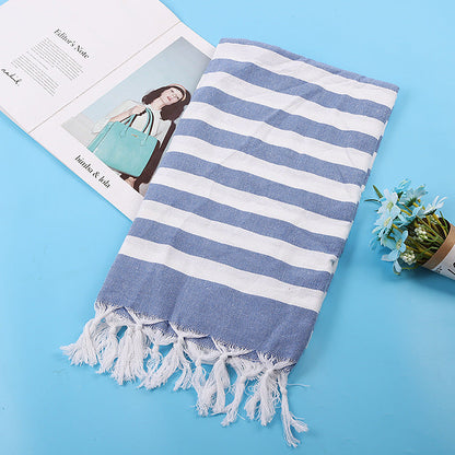 Turkish Beach Towel Striped Fringe Quick-Dry Large Size Cotton Bath Towel Multiple Styles Wholesale eprolo