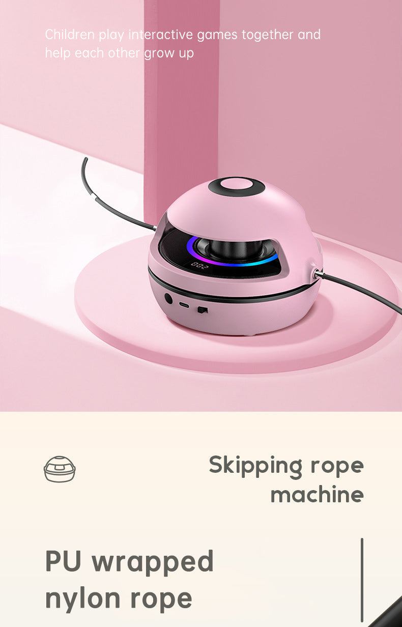 Smart Rope Skipping Machine Smart Jump Rope Machine 10-level Speed Adjustment Led Seven-color Light Wireless Music Function eprolo