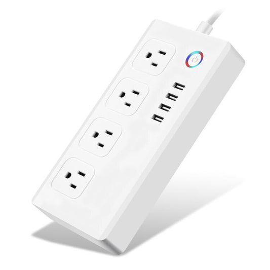 Smart Power Strip,WiFi Power Bar Multiple Outlet Extension Cord with 4 USB and 4 Individual Controlled AC Plugs by Tuya eprolo
