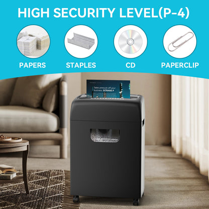 PAPER SHREDDER CROSS CUT LARGE BIN HIGH SECURITY LOW NOISE eprolo