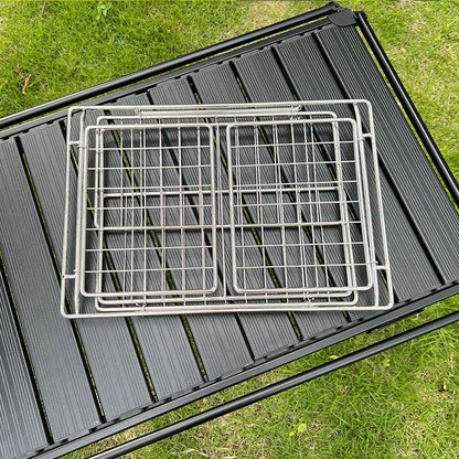 IGT Stainless Steel Folding Basket: Drain & Wash, Ideal Camping Table Accessory. - Smart Savvy