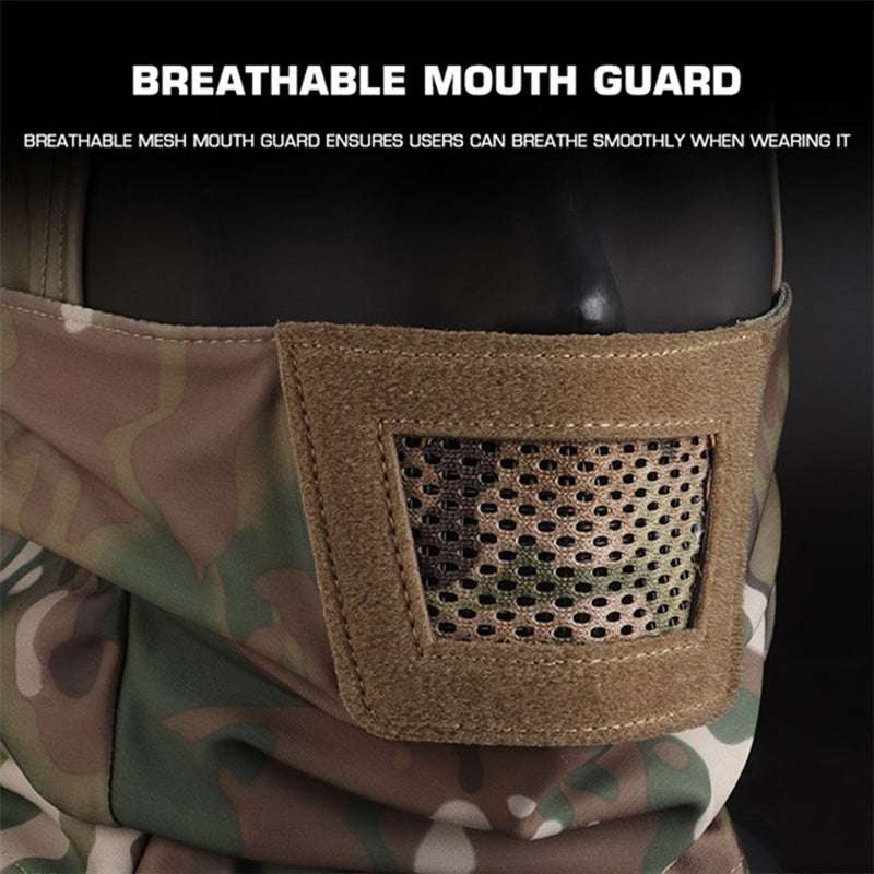 Men's Airsoft Mask, also a balaclava, for paintball, hunting, cycling. Knight style, full face protection. - Smart Savvy