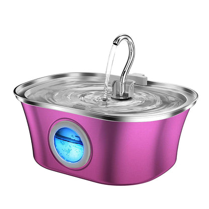 3.2L  Cat Water Fountain With Water Level Window,Stainless Steel Automatic Pet Water Fountain,Dog Water Dispenser Durable  USB eprolo