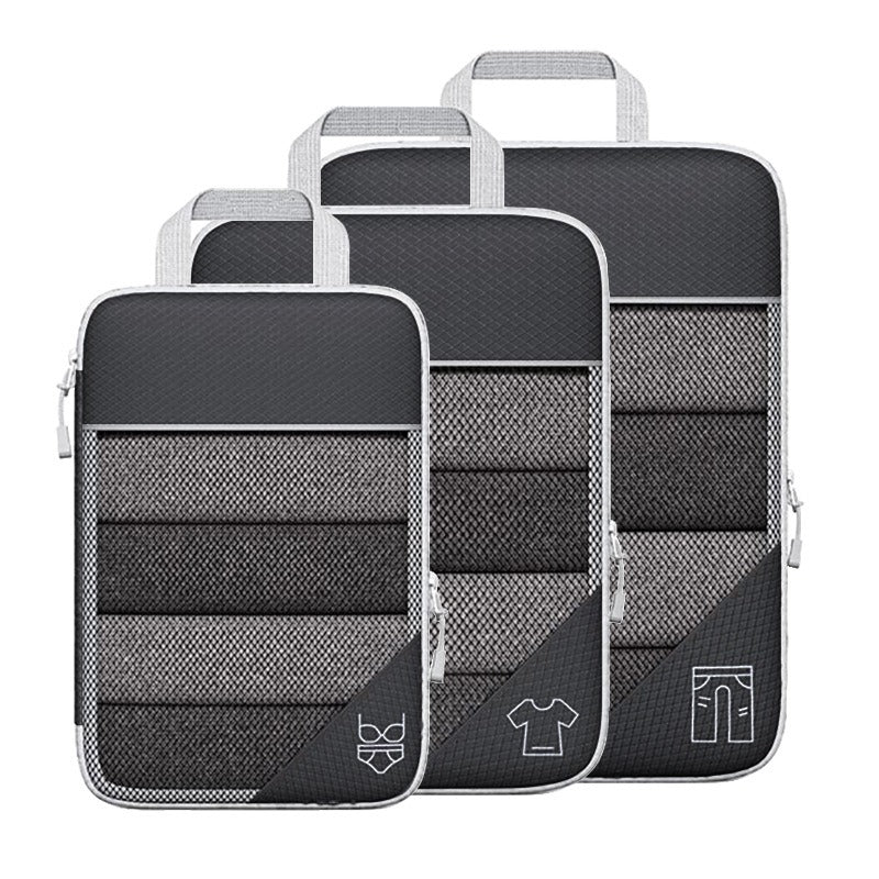 Travel Compressible Storage Bag Storage Bag Set with Shoe Bag Mesh Visual Luggage Storage Organizing Storage Bag eprolo