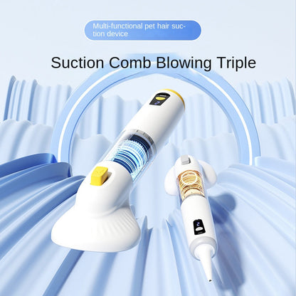 Pet Vacuum Cleaner Multi-Function Grooming Brush and Blower for Cat Hair Removal, Pet Hair Suction and Trimmer, Portable Car Vacuum eprolo