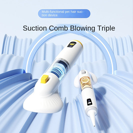 Pet Vacuum Cleaner Multi-Function Grooming Brush and Blower for Cat Hair Removal, Pet Hair Suction and Trimmer, Portable Car Vacuum eprolo