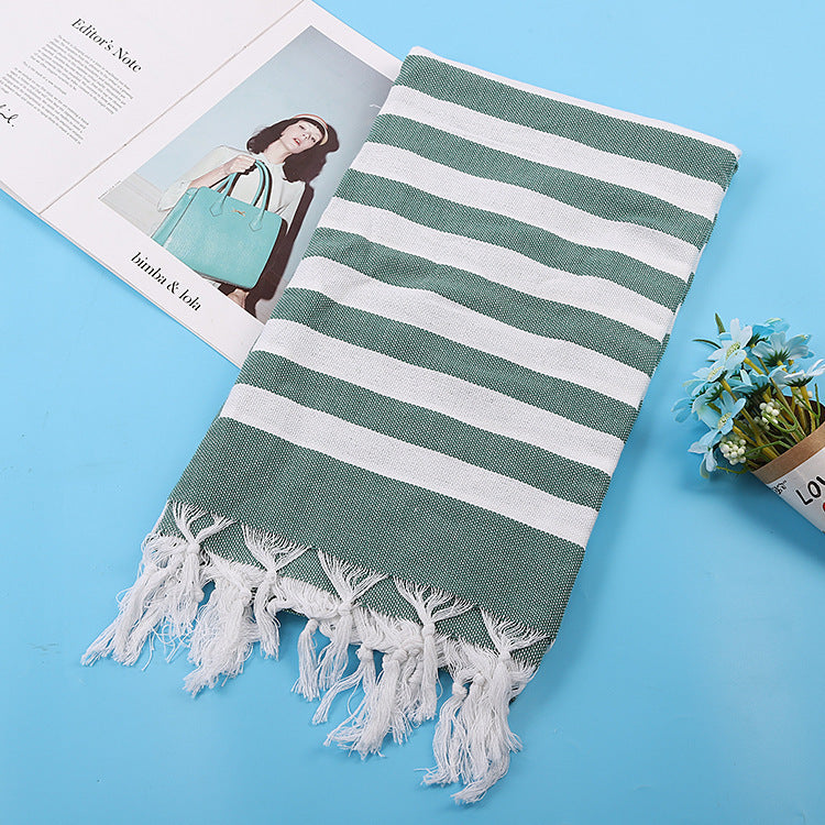 Turkish Beach Towel Striped Fringe Quick-Dry Large Size Cotton Bath Towel Multiple Styles Wholesale eprolo