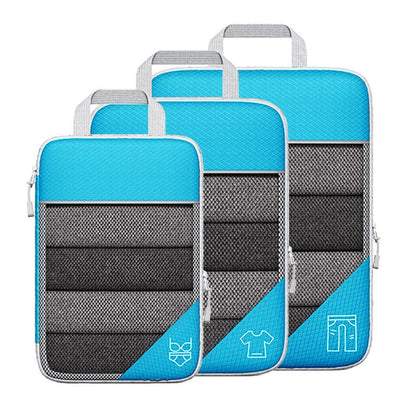 Travel Compressible Storage Bag Storage Bag Set with Shoe Bag Mesh Visual Luggage Storage Organizing Storage Bag eprolo