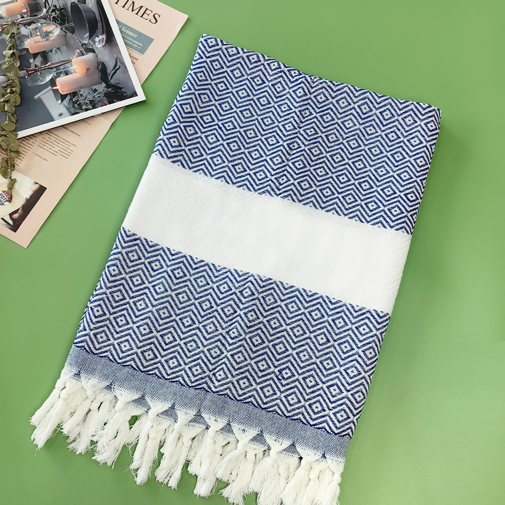 Turkish Beach Towel Striped Fringe Quick-Dry Large Size Cotton Bath Towel Multiple Styles Wholesale eprolo