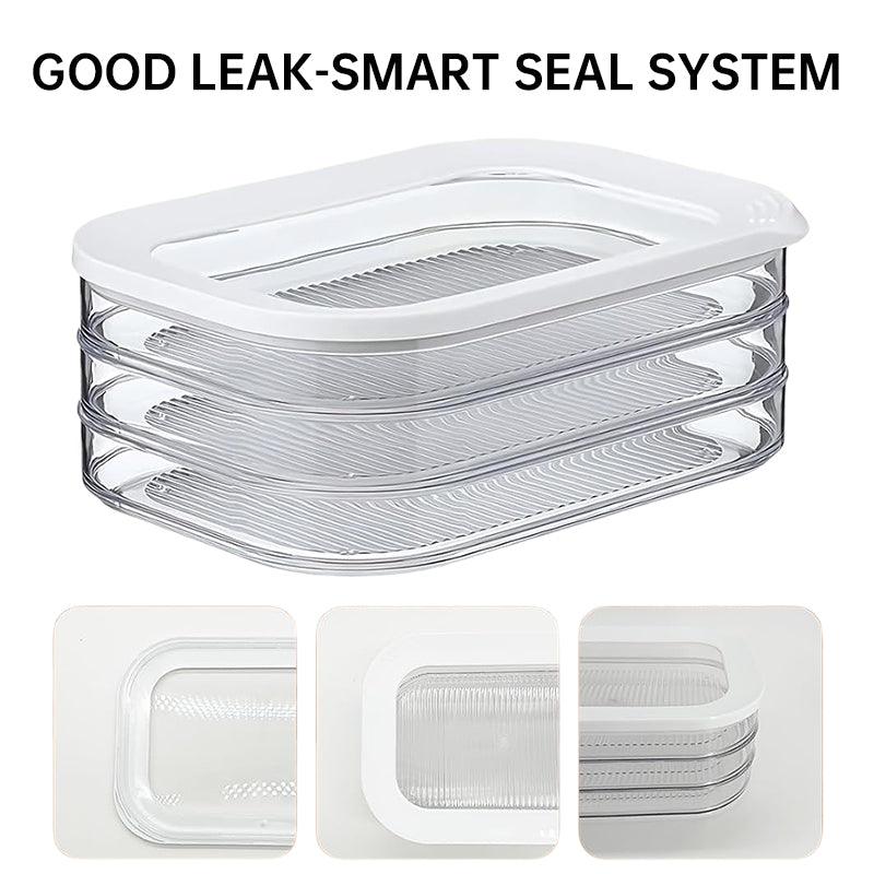 Fridge containers for deli meat and cold cuts, airtight with lids, 18.6oz, 24 pack, BPA-free. - Smart Savvy