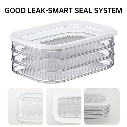 Fridge containers for deli meat and cold cuts, airtight with lids, 18.6oz, 24 pack, BPA-free. - Smart Savvy