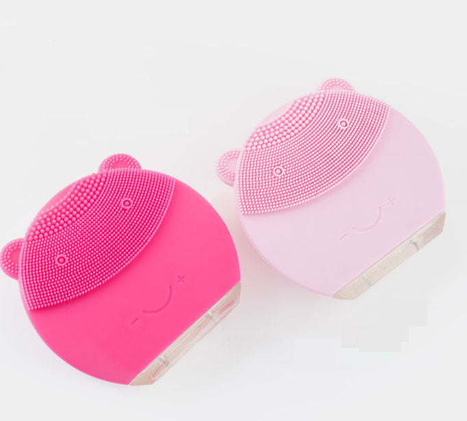 Electric Bear Silicone Facial Cleansing Brush Rechargeable Facial Washing Brush Cleaning Beauty Instrument Ultrasonic Pore Cleaner eprolo