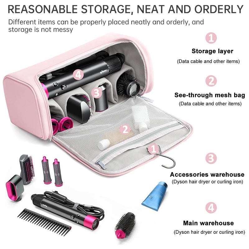 Dyson Hair Dryer Bag, Multifunctional Curling Iron Storage Bag, Portable and High - aesthetic Makeup Bag - Smart Savvy