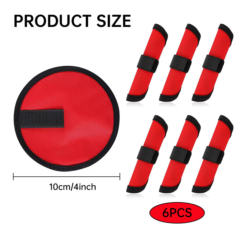 6 - piece set of 5.9 - inch lure wraps. Doubles as covers, gloves, hook protectors. Keeps anglers safe while fishing. - Smart Savvy