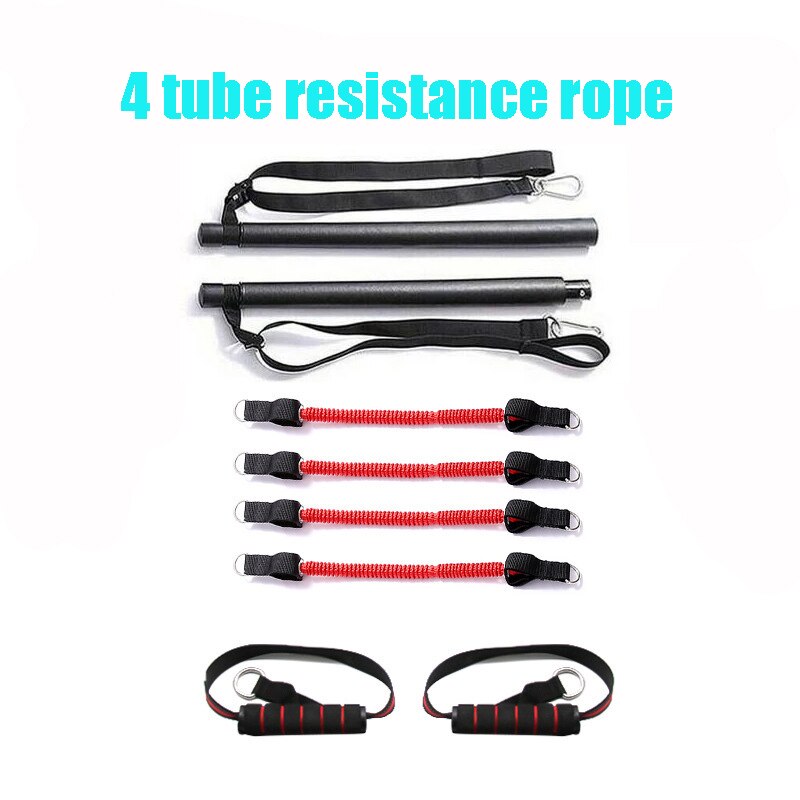 Resistance Band  Pilates Stick Gym Exercise Muscle Power Tension Bar With Fitness Stick Home Body Work Out Fitness Pull Rope eprolo