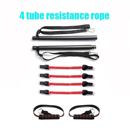 Resistance Band  Pilates Stick Gym Exercise Muscle Power Tension Bar With Fitness Stick Home Body Work Out Fitness Pull Rope eprolo