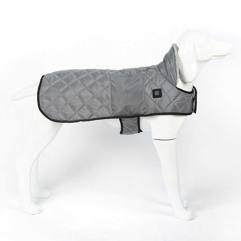 Heated Pet Clothing - New Fashion Warm Dog Cotton Jacket with Short Rabbit Fur - Smart Savvy