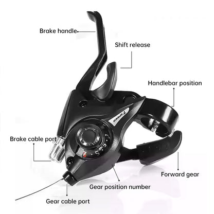 Experience the super smooth 21-speed MTB shifter & brake, enhancing your trekking. - Smart Savvy
